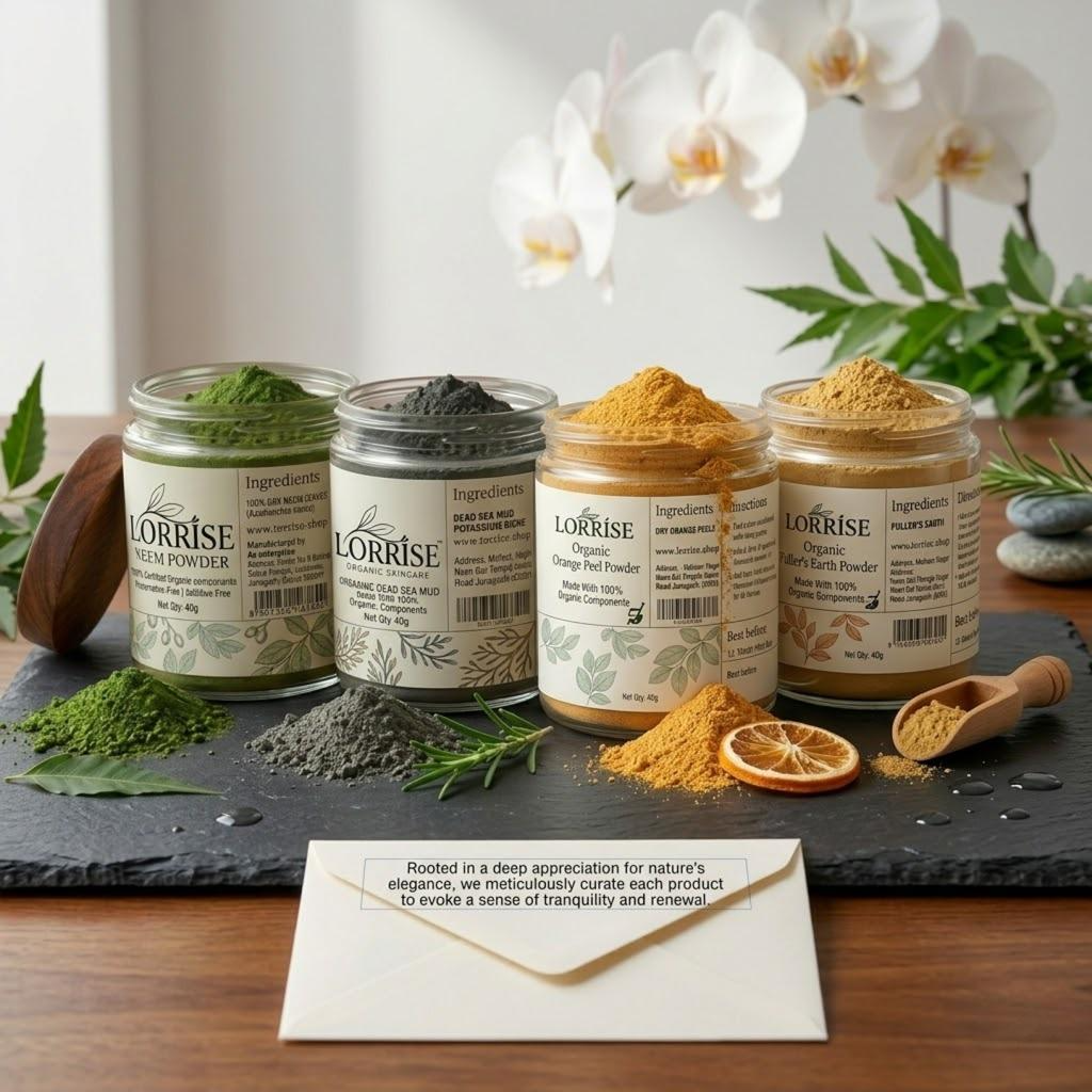 Combo 2 (Fuler's Earth , Orange Pill , Neem Powder , Dead See Mud Powder)