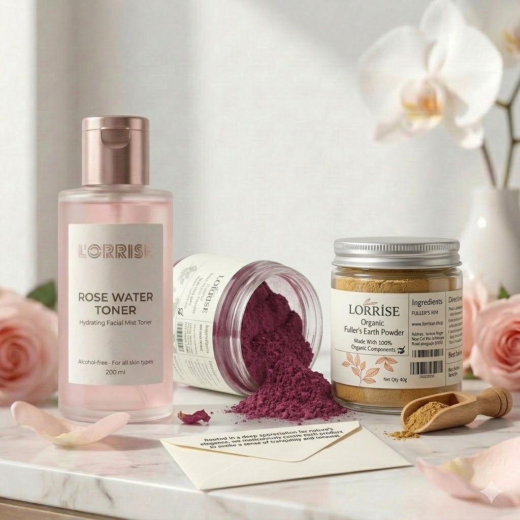 Combo 1 (Rose Water, Fuller's Earth , rose Patels Powder)